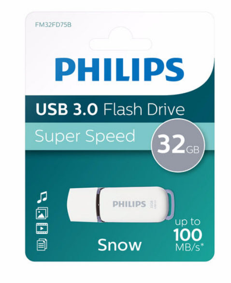 Philips FM32FD75B lecteur USB flash 32 Go USB Type-A 3.2 Gen 1 (3.1 Gen 1) Blanc
