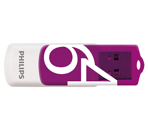 Philips FM64FD05B lecteur USB flash 64 Go USB Type-A 2.0 Violet, Blanc