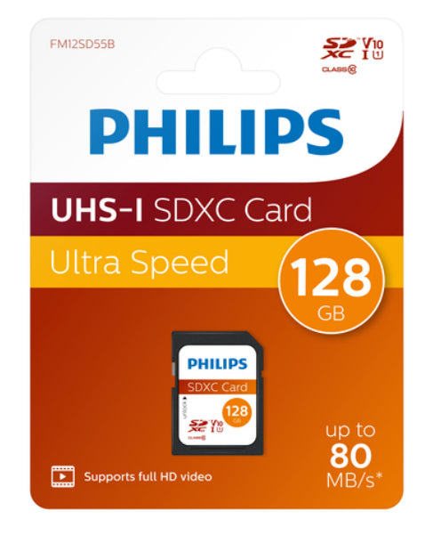 Philips FM12SD55B/00 mémoire flash 128 Go SDXC UHS-I Classe 10