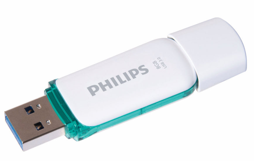 Philips FM08FD75B lecteur USB flash 8 Go USB Type-A 3.2 Gen 1 (3.1 Gen 1) Turquoise, Blanc