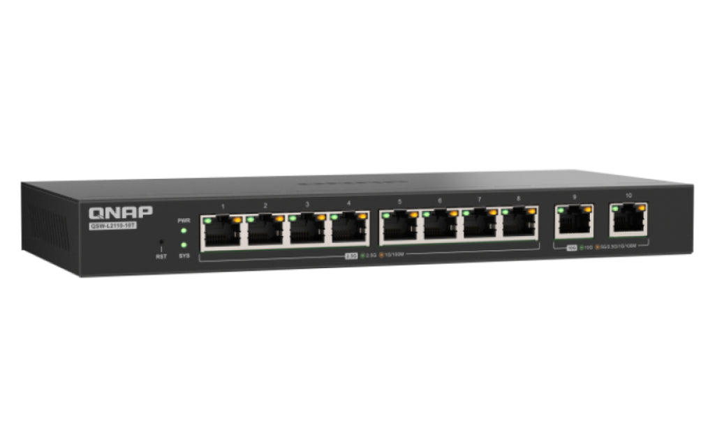 QNAP QSW-L2110-10T Switch 10-porte 10 Gigabit Ethernet / 2.5 Gigabit Ethernet - vue 6