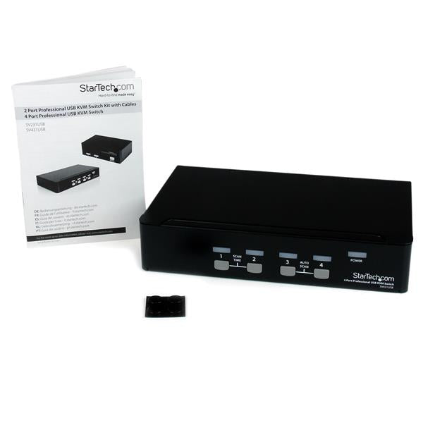 StarTech.com Commutateur KVM 4 Ports VGA USB Montage en Rack 1920x1440