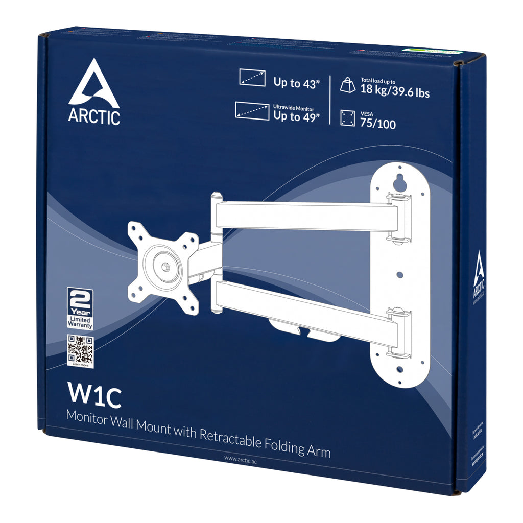 ARCTIC W1C 124,5 cm (49") Mur Noir