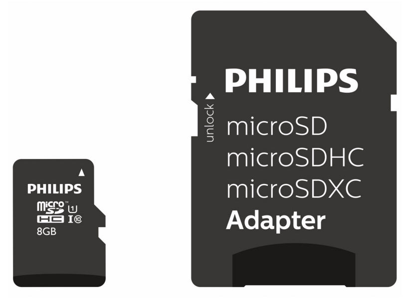 Philips FM08MP45B/00 mémoire flash 8 Go MicroSDHC UHS-I Classe 10