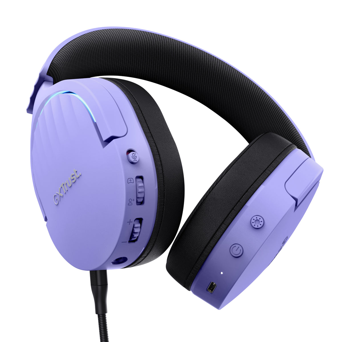 Trust GXT 491P FAYZO Casque Avec fil &sans fil Arceau Gaming USB Type-A Bluetooth Noir, Violet