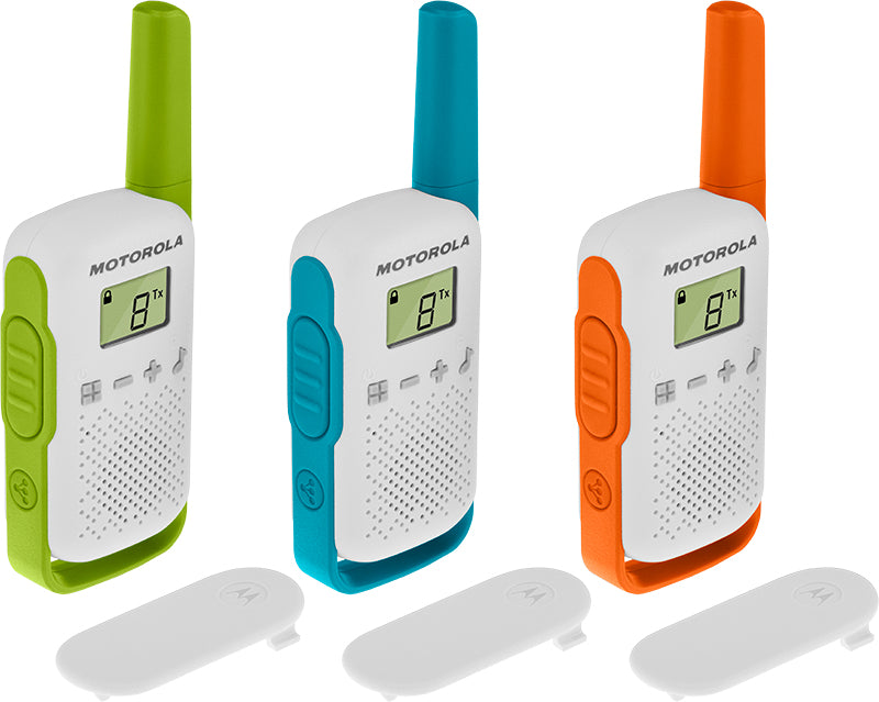 Motorola T42 radio bidirectionnelle 16 canaux Bleu, Vert, Orange, Blanc