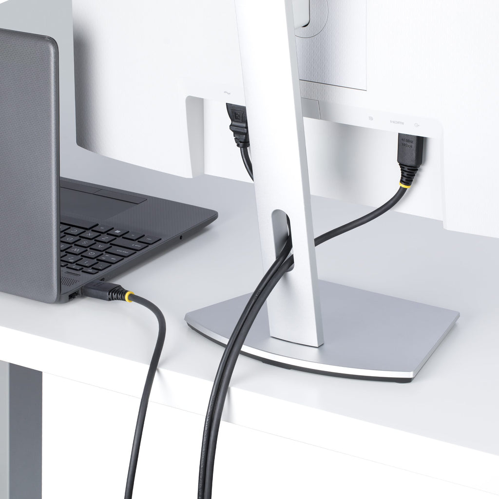 StarTech.com Câble HDMI Haut Débit de 1,8m avec Connecteur à Pince, 4K 60Hz/1440p 144Hz, HDR10/HDCP 2.2/ARC, 18Gbps, UHD HDMI 2.0, Cordon pour TV/Moniteur/Écran, Gaine TPE