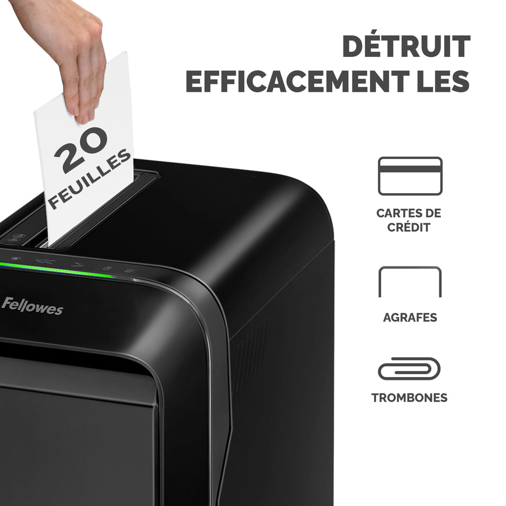 Fellowes Powershred LX221 Destructeur de Documents Microparticules