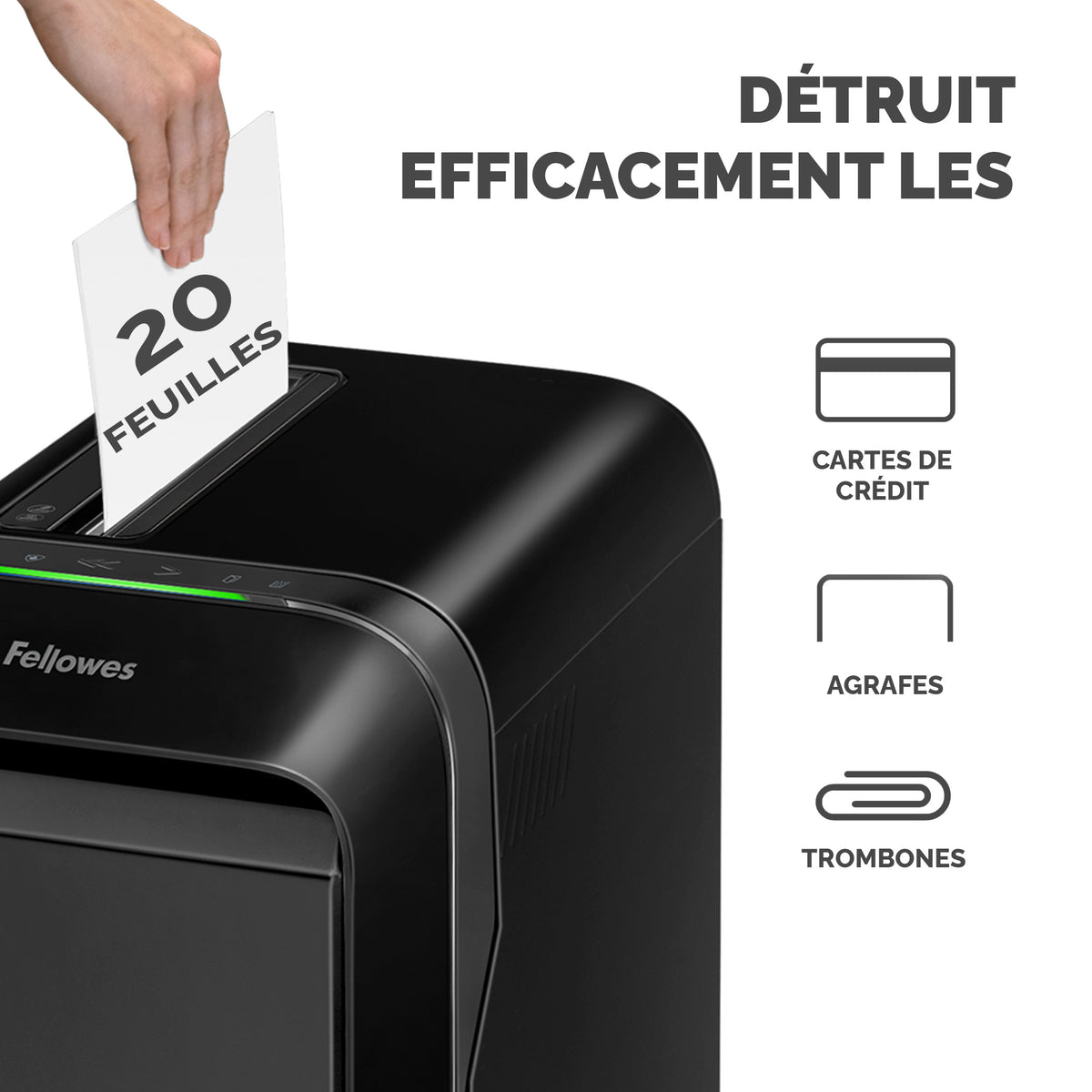 Fellowes Powershred LX221 Destructeur de Documents Microparticules