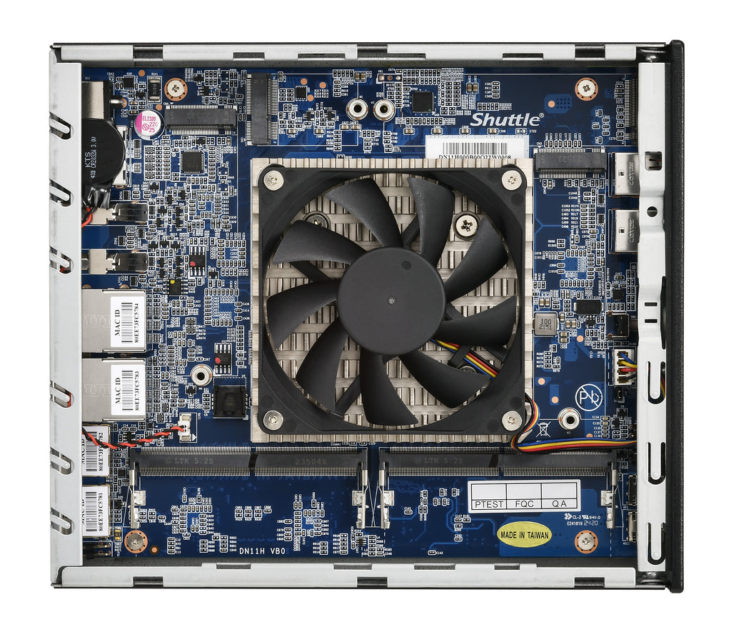 Shuttle Slim AI PC DN11H9 Intel Core Ultra 9 185H, Intel Arc Graphics, 4x 2.5 Gbit LAN, VESA