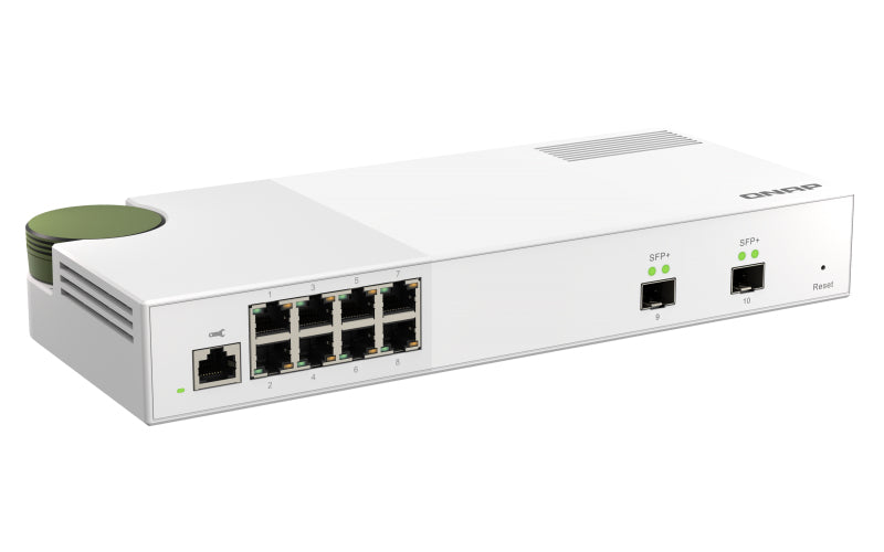 QNAP QSW-M2108-2S Commutateur Réseau Géré L2 2.5G Ethernet, 2 ports 10GbE SFP+, Gris