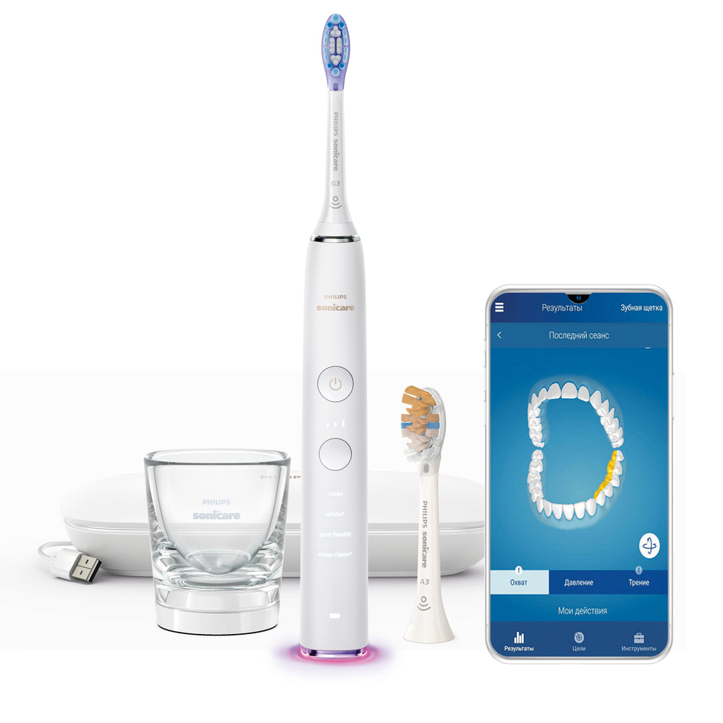Philips Sonicare DiamondClean Smart DiamondClean Smart 9400 HX9917/88 Brosse à dents électrique avec application - Blanche