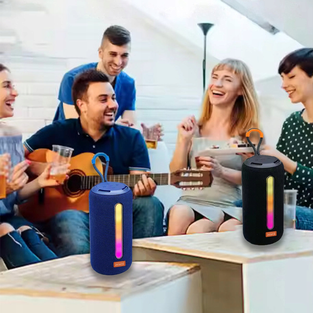 Enceinte Bluetooth portable sans fil avec radio FM, chaîne stéréo et lecteur MP3, 26 W, Zenwire BS-09