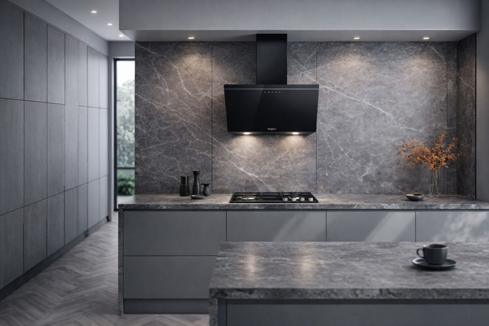 Whirlpool AKR 62F LT K Montée au mur Noir 650 m³/h