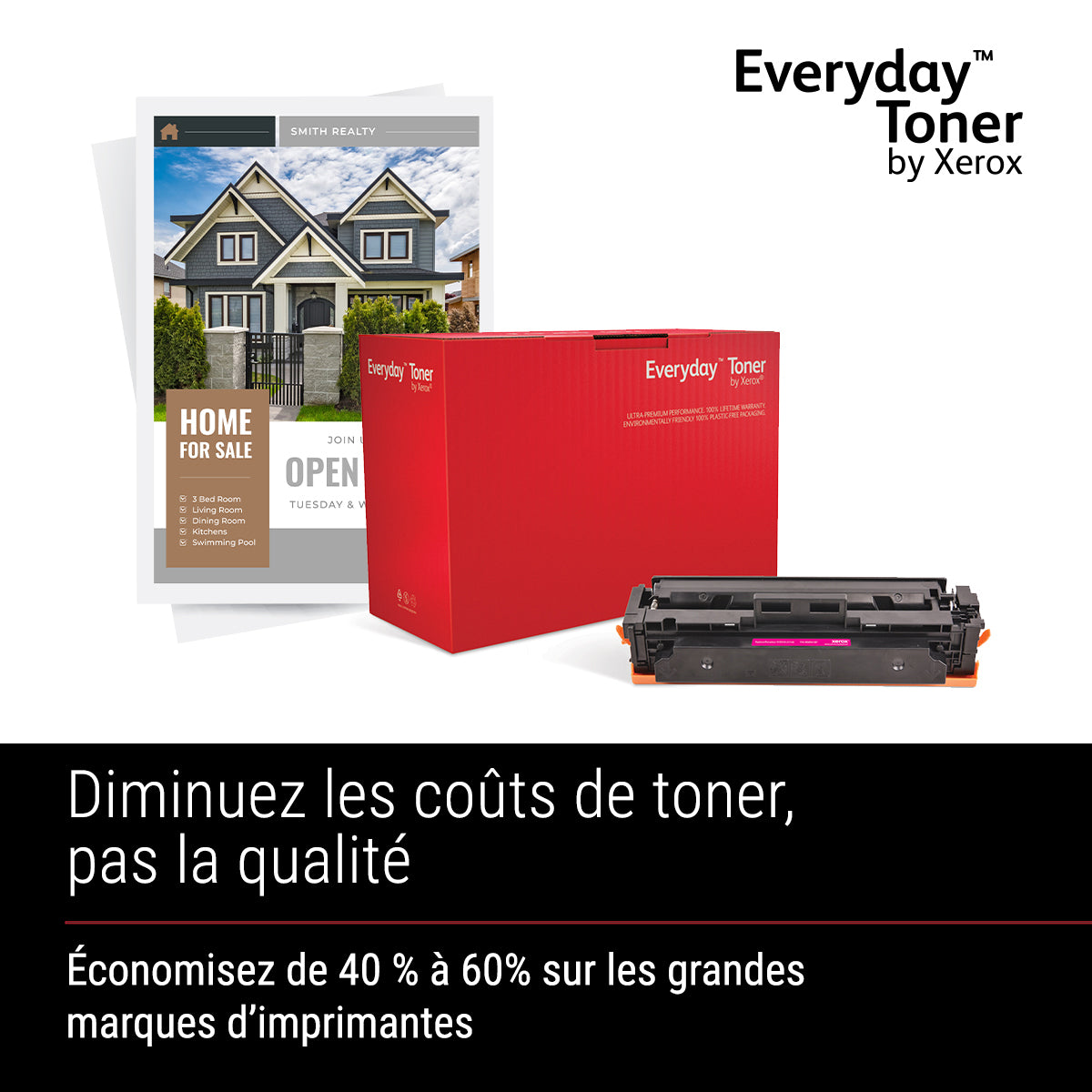 Toner Noir Everyday™ de Xerox compatible avec Brother TN-243BK, Grande capacité