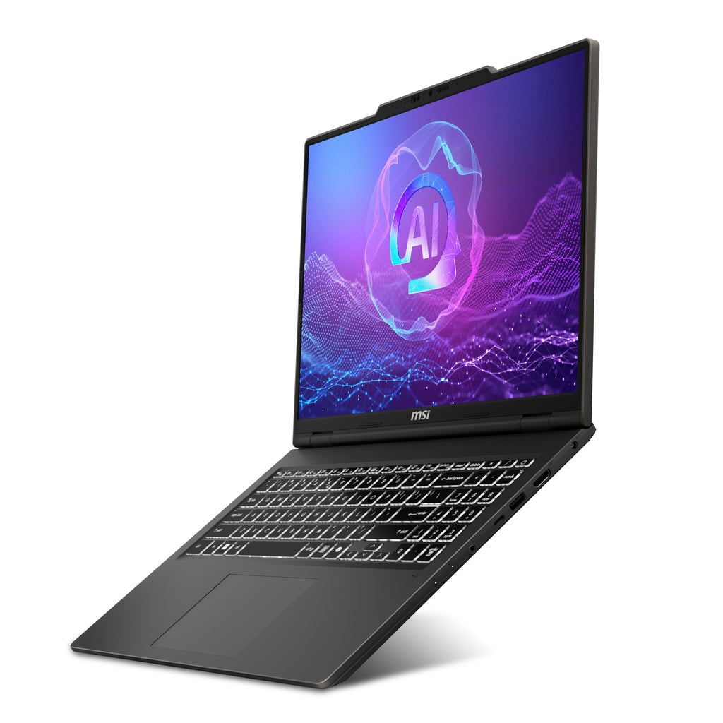 MSI Venture A16 AI+ A3HMG-036DE Copilot+ PC AMD Ryzen AI 5 340 Ordinateur portable 40,6 cm (16") 2K 16 Go DDR5-SDRAM 512 Go SSD Wi-Fi 6E (802.11ax) Windows 11 Home Gris