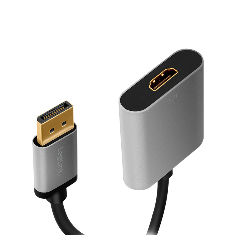 LogiLink CDA0108 câble vidéo et adaptateur 0,15 m DisplayPort HDMI Noir, Gris