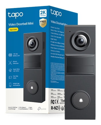 TP-Link Tapo D205 système vidéophone 3 MP Noir