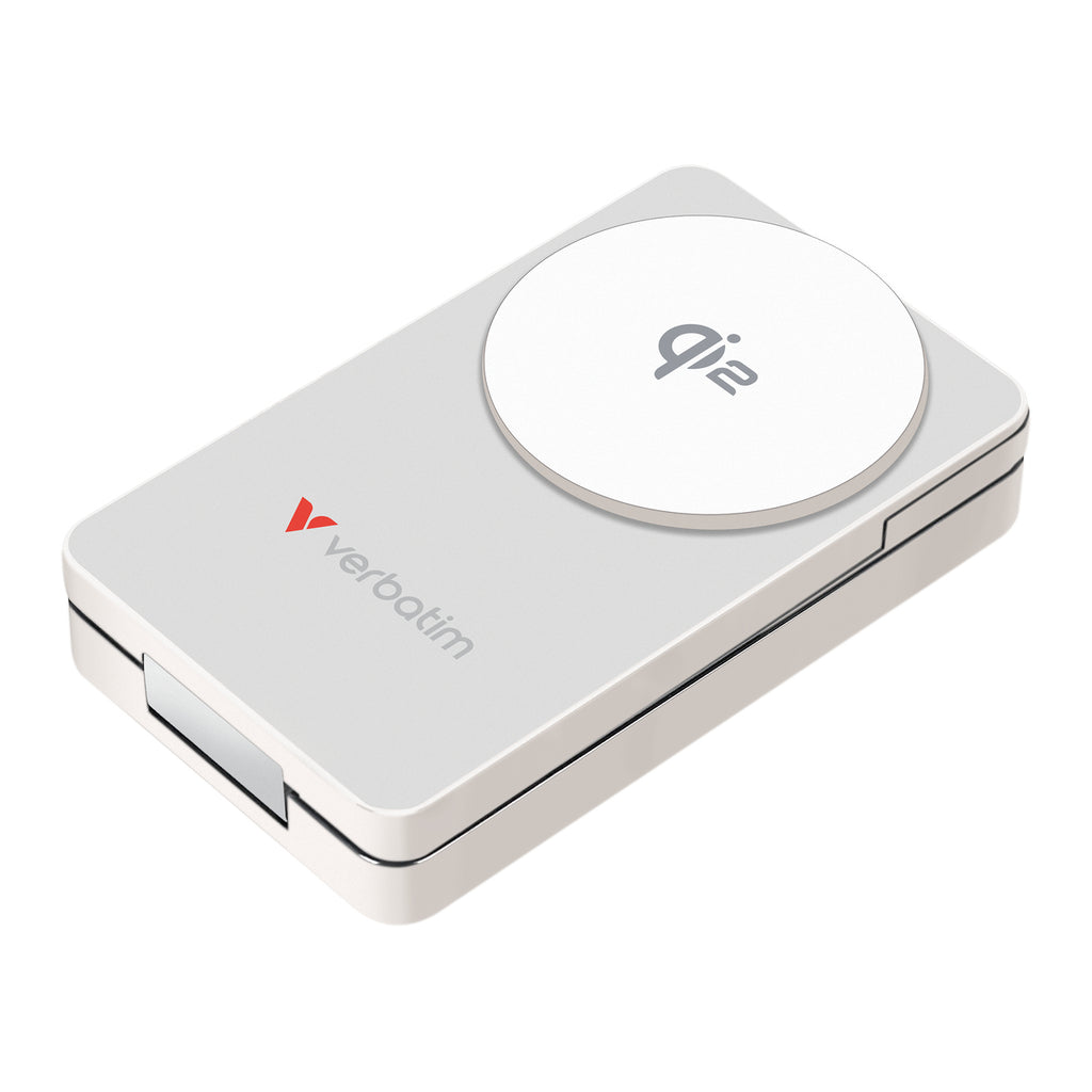 Verbatim 32296 banque d'alimentation électrique Lithium Polymère (LiPo) 10000 mAh Recharge sans fil Blanc