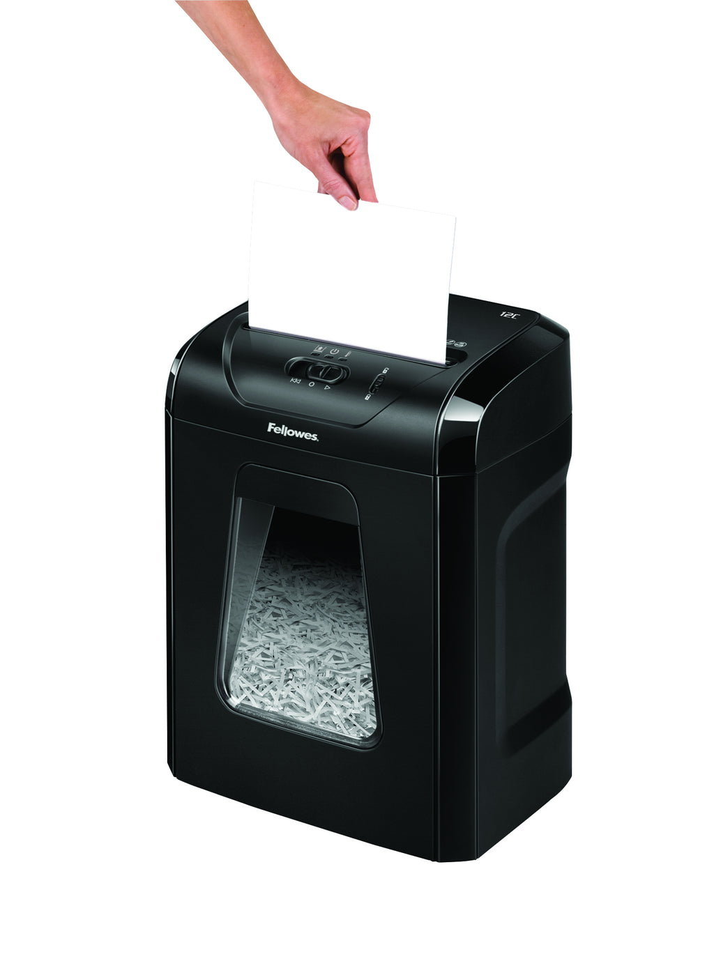 Fellowes Powershred 12C destructeur de papier Destruction croisée 22,5 cm Noir