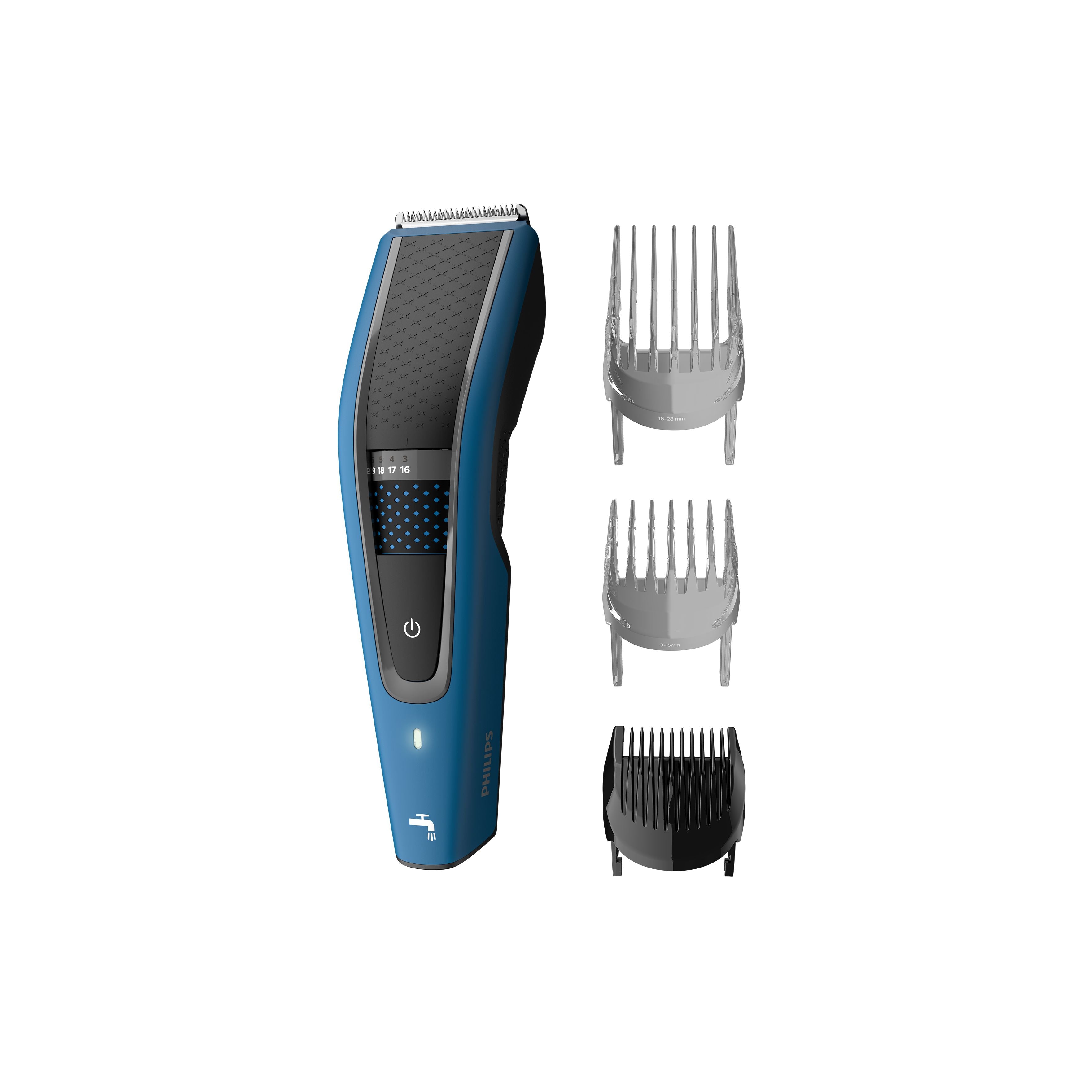 Philips 5000 series HC5612/15 tondeuse à cheveux Noir, Bleu 28 Hybrides nickel-métal (NiMH)