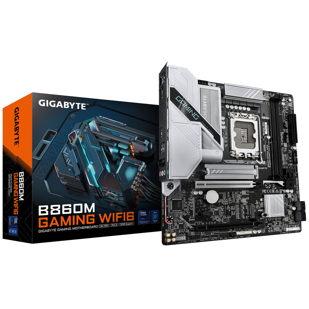 GIGABYTE B860M GAMING WIFI6 Carte Mère - Intel Core Ultra Series CPUs, 8+1+2 Phases VRM, jusqu’à 9066MHz DDR5, 1xPCIe 5.