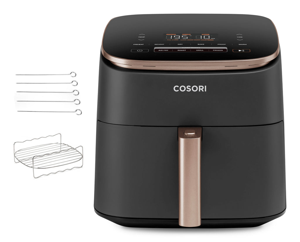 Cosori Turbo Blaze Chef Edition Unique 6 L Autonome 1725 W Friteuse d’air chaud Noir, Rose doré