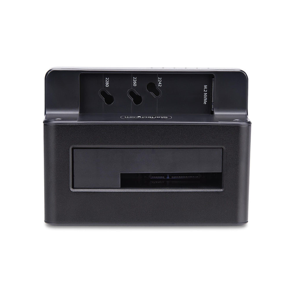 StarTech.com Duplicateur de Disque M.2 NVMe vers 2,5/3,5 » SATA, Clonage/Dock de Disque SSD Autonome à Deux Baies, NVMe vers SATA / SATA vers NVMe Bidirectionnel, Jusqu'à 27 Go/min, TAA