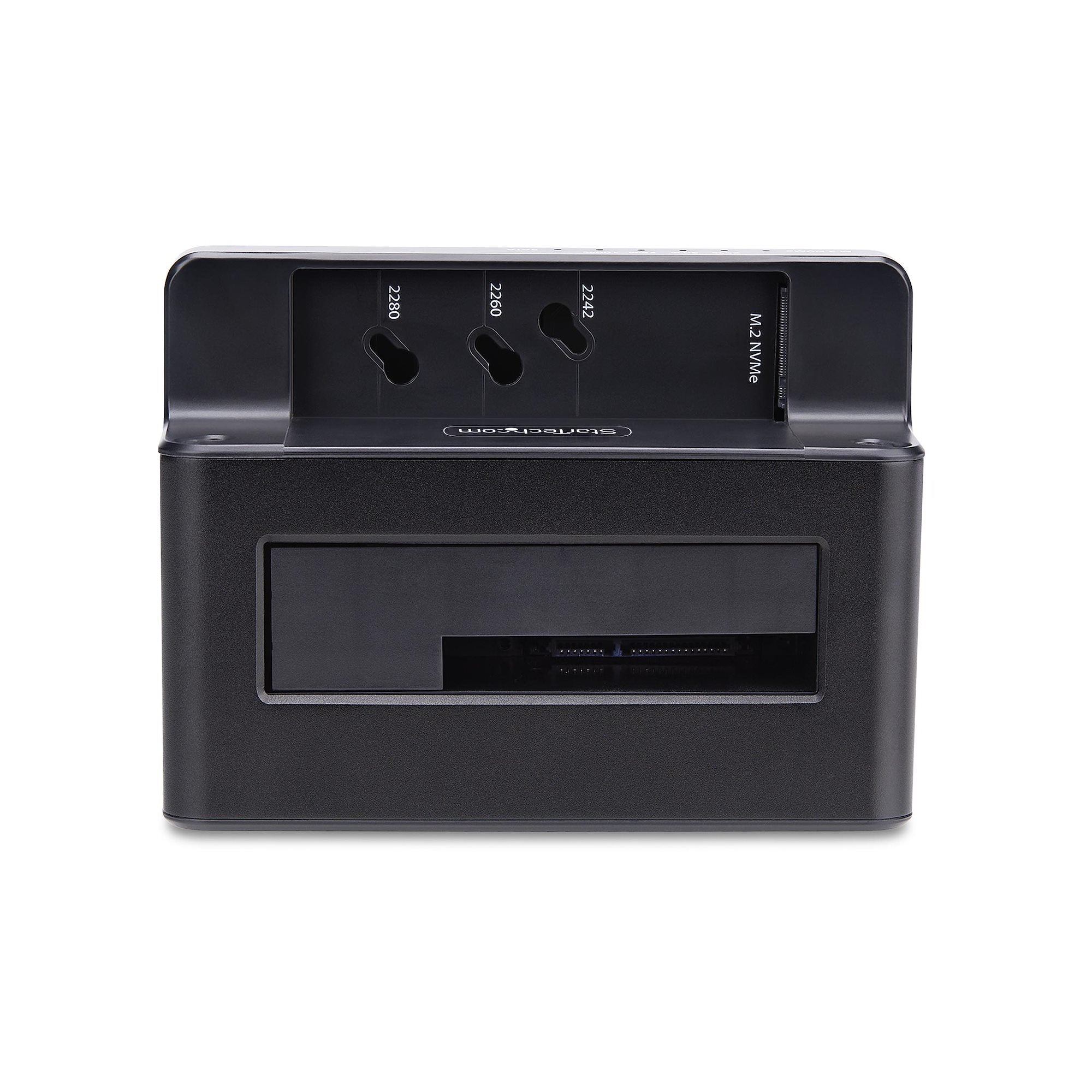 StarTech.com Duplicateur de Disque M.2 NVMe vers 2,5/3,5 » SATA, Clonage/Dock de Disque SSD Autonome à Deux Baies, NVMe vers SATA / SATA vers NVMe Bidirectionnel, Jusqu'à 27 Go/min, TAA