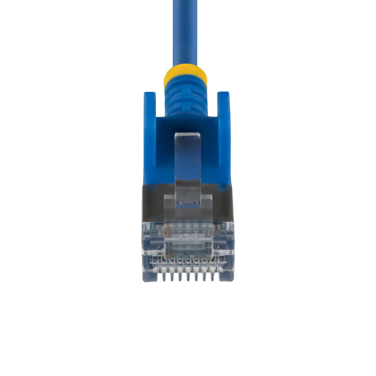 StarTech.com Câble Ethernet CAT6a Ultrafin Bleu de 80cm, Sans Accroc, FTP, Fil de Cuivre Nu Pur, Cordon Patch Réseau RJ4