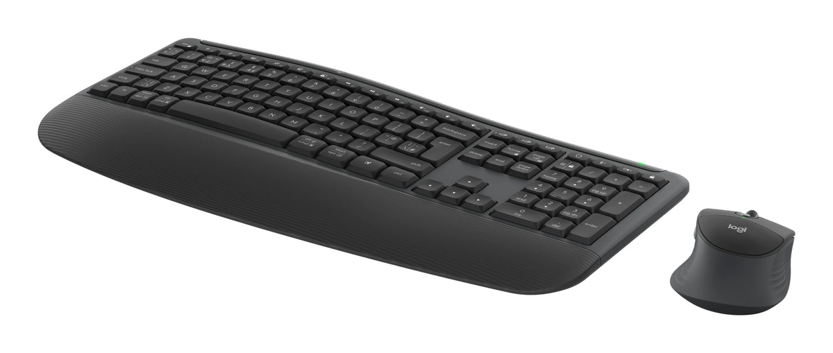 Logitech Signature Comfort Plus Combo MK880, Ensemble Clavier et Souris Sans Fil, Disposition Nordique, Graphite