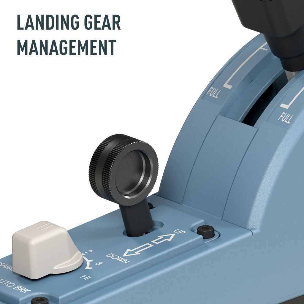 Thrustmaster TCA Quadrant Add-On Airbus Edition Bleu simulation de vol Analogique/Numérique PC