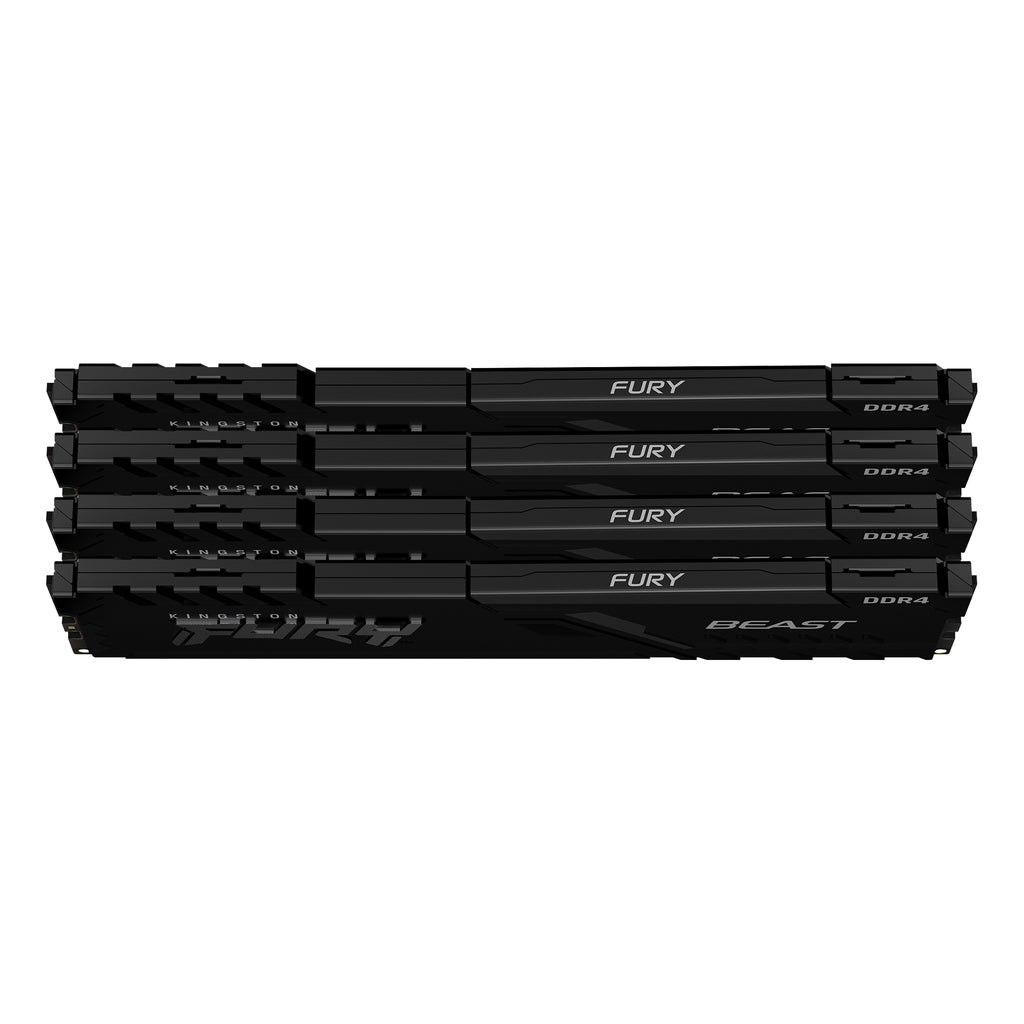 Kingston Technology FURY Beast 64Go 3200MT/s DDR4 CL16 DIMM (Kit de 4) 1Gx8 Black - vue 2