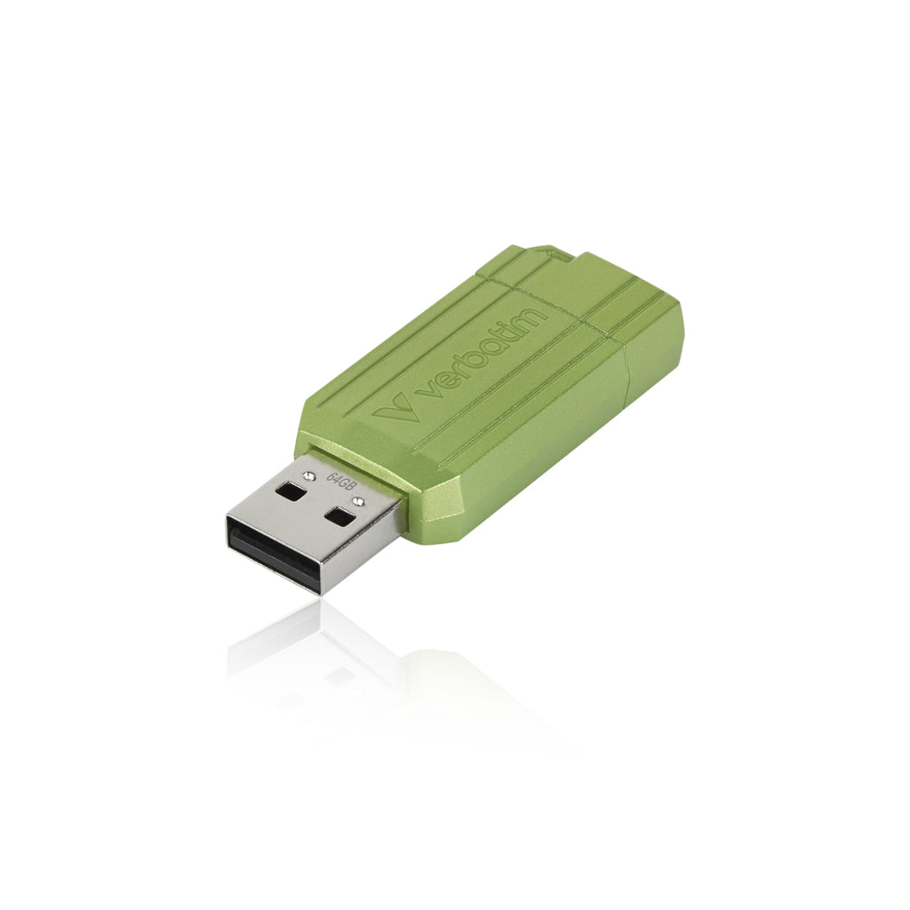 Verbatim Store n Go Pinstripe Clé USB 2.0 64 Go, Eucalyptus Green, USB Type-A