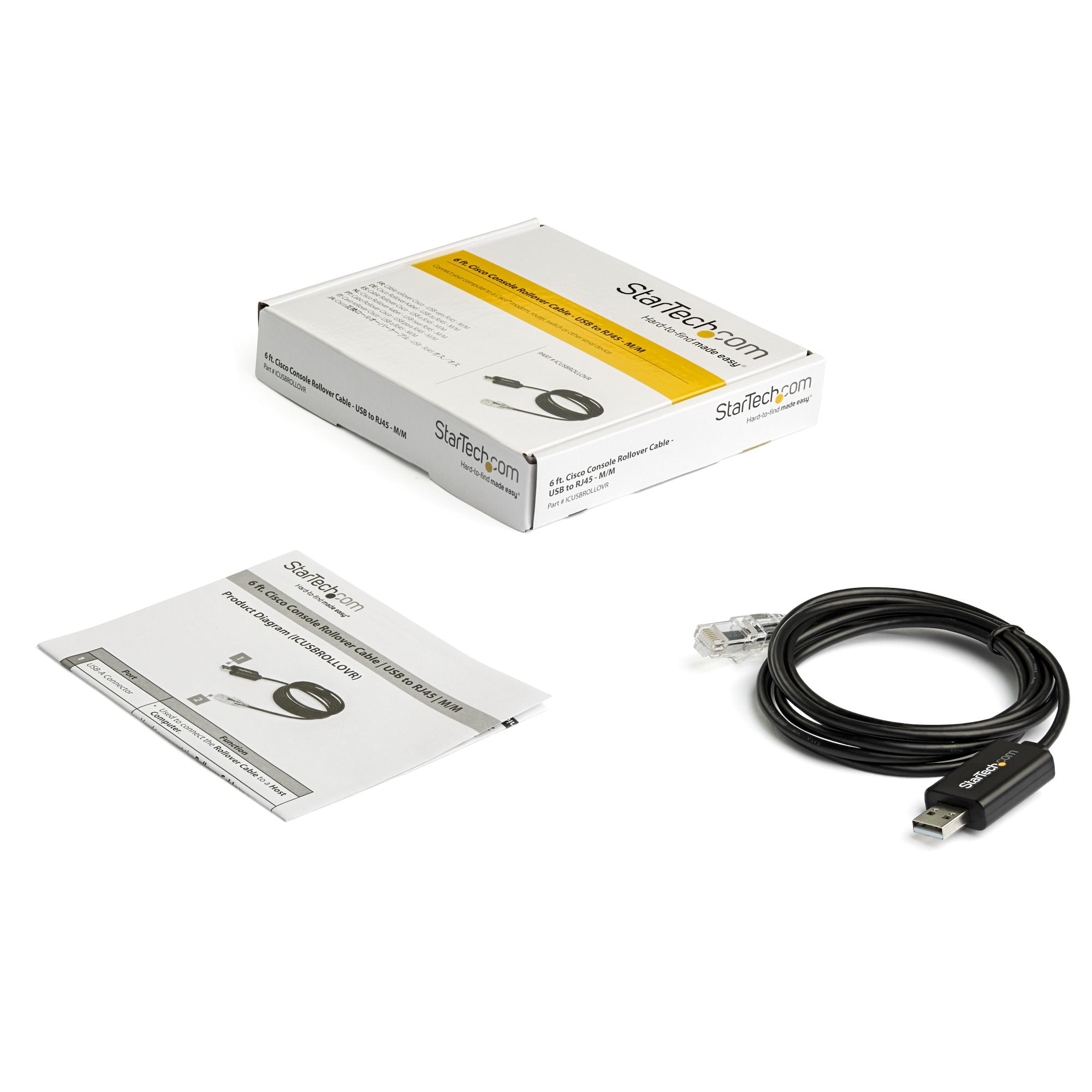 StarTech.com Câble console Cisco USB vers RJ45 de 1,8 m