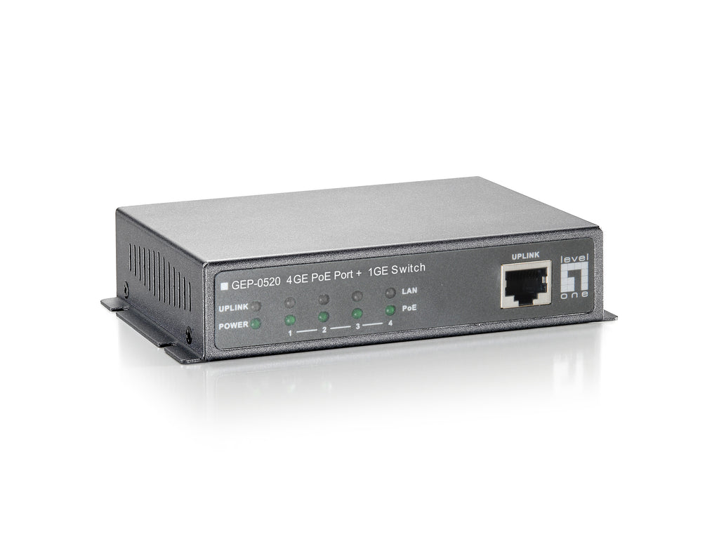 LevelOne GEP-0520 Commutateur Réseau Gigabit Ethernet PoE Noir