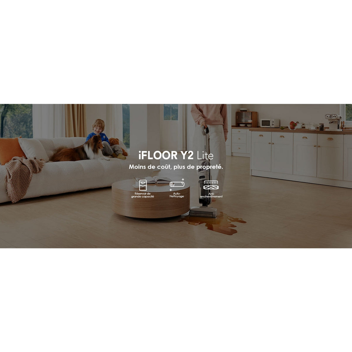 Tineco Aspirateur balai iFloor Y2 Lite Gris