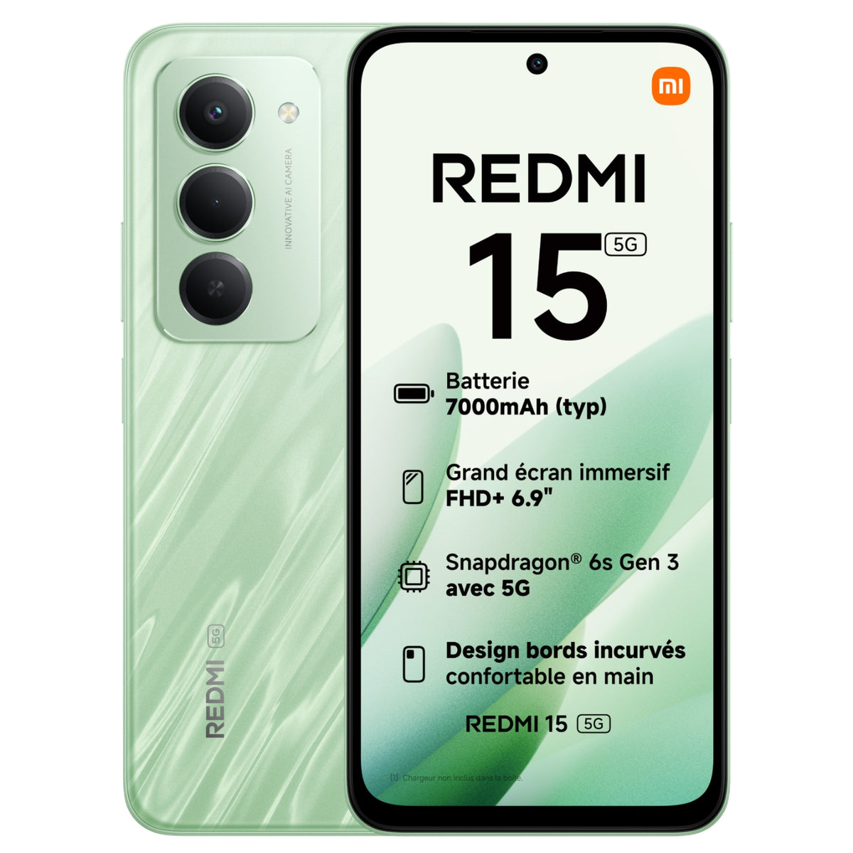 Xiaomi Smartphone Redmi 15 5G 128 Go Vert
