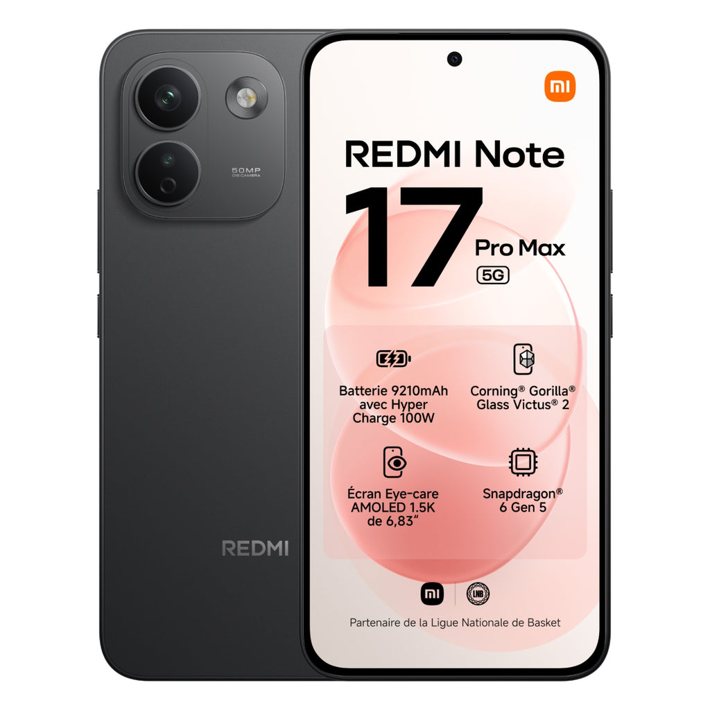 Xiaomi Smartphone Redmi Note 17 Pro Max 256 Go Noir