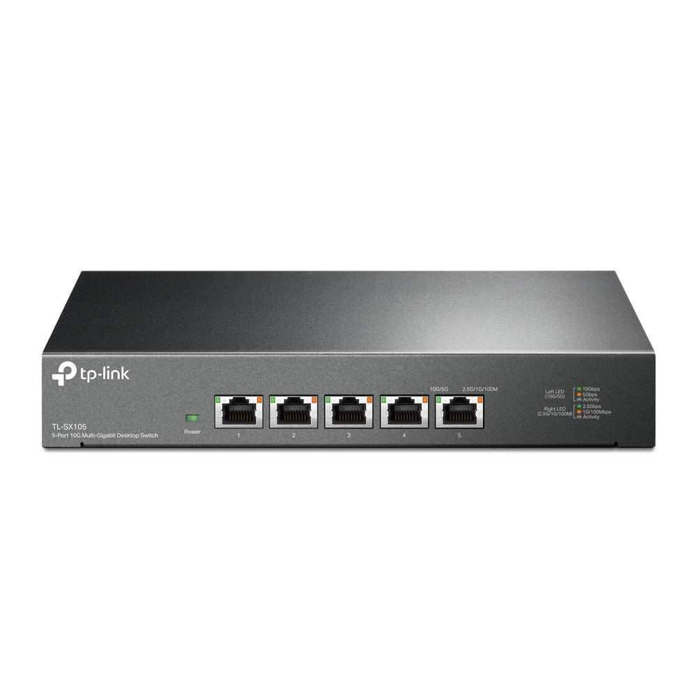 TP-Link TL-SX105 Commutateur Réseau Non-géré 10G Ethernet, 5 Ports RJ-45, Noir