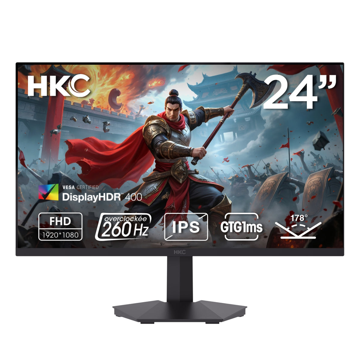 HKC Ecran PC gamer 24'' G24H3D