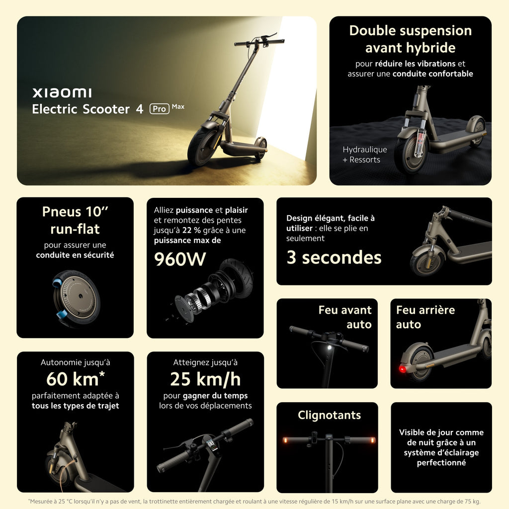 Xiaomi Trottinette Electrique Scooter 4 Pro Max Noir