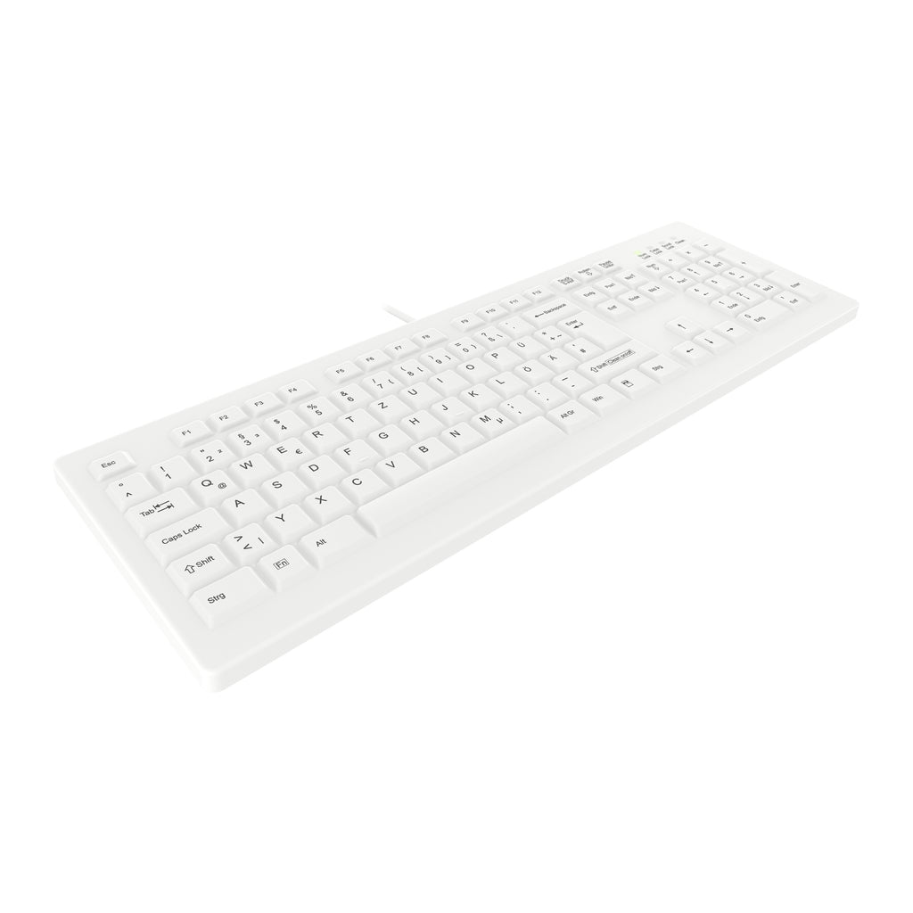 Contour Design Active Key AK-C8100F-UVS-W/GE clavier Médical USB QWERTZ Allemand Blanc
