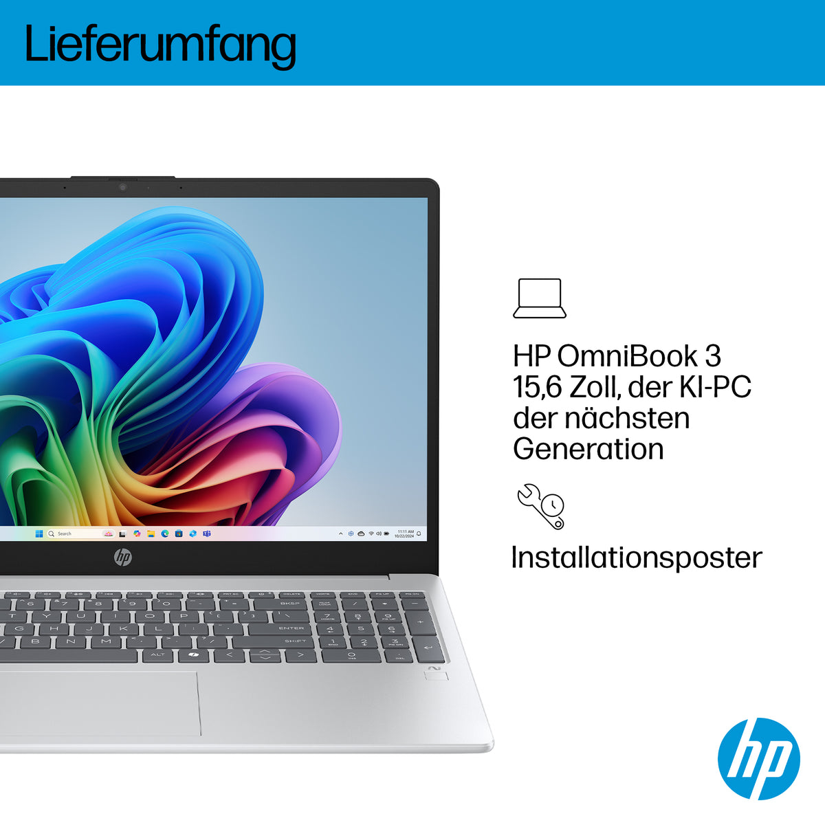 HP OmniBook 3 NGAI 15-fn0653ng 39,6cm (15,6 ) AI5 16GB 1TB SSD