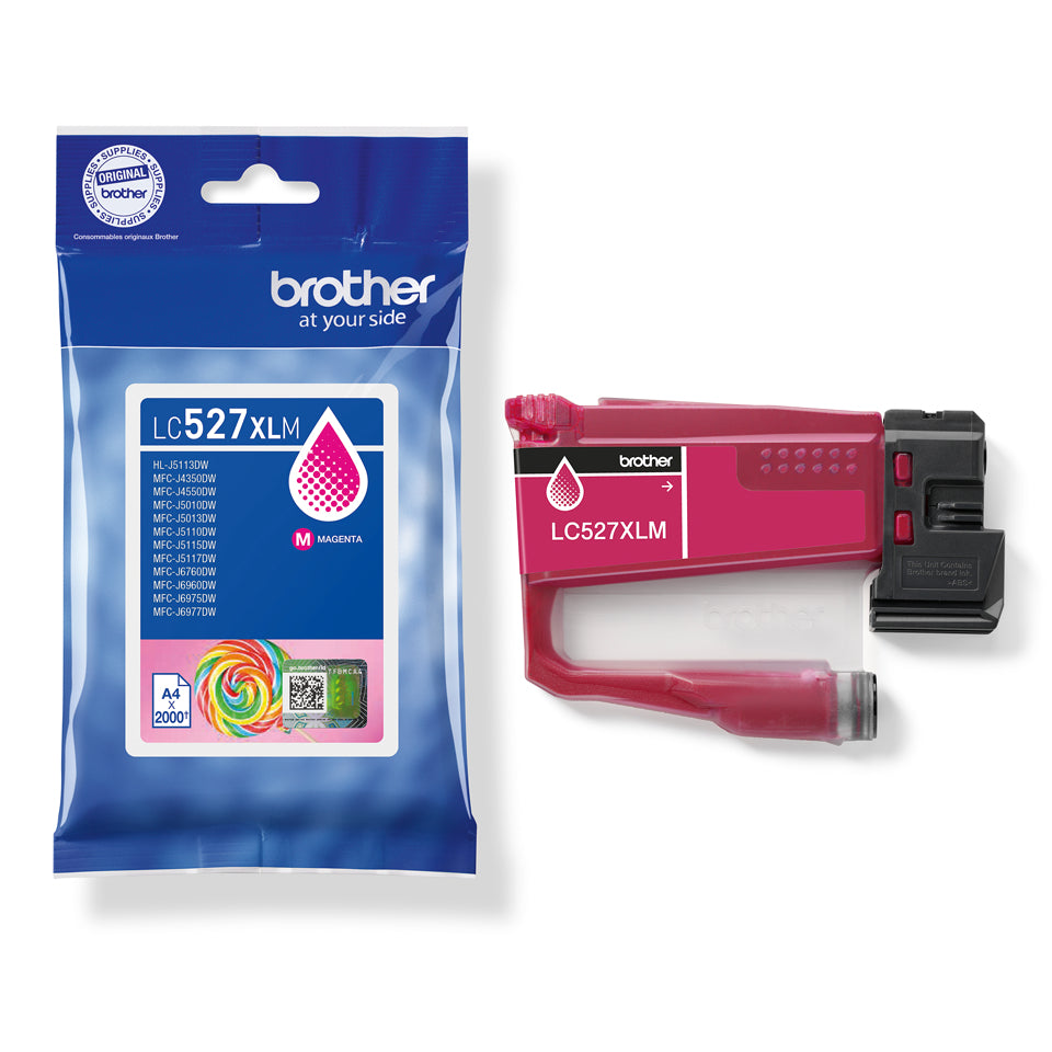 Brother Cartouche d'encre haute capacité LC527XLM d'origine - Magenta
