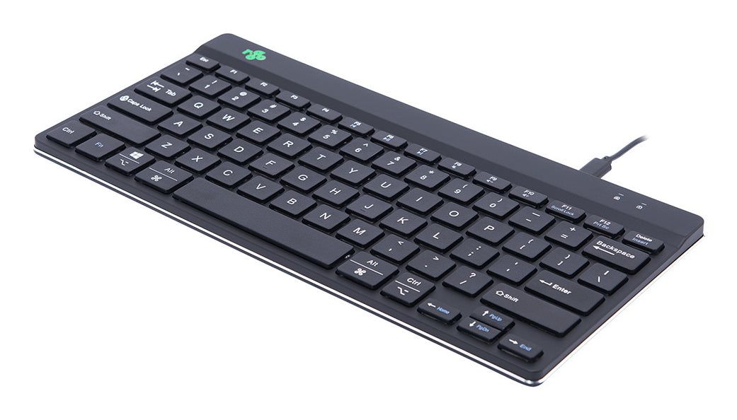 R-Go Tools Clavier Ergonomique Compact Break, QWERTY (US), Filaire, Noir