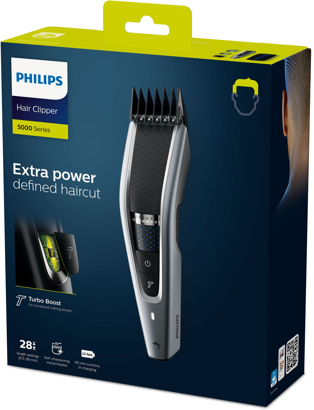 Philips 5000 series Tondeuse à cheveux lavable, technologie Trim-n-Flow PRO