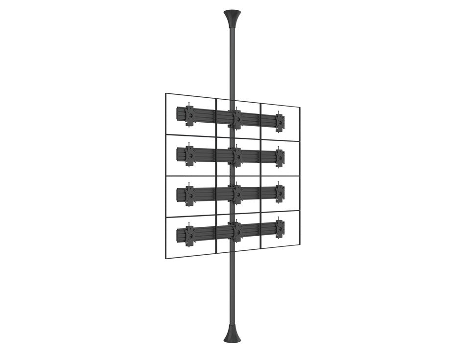 Support de Montage pour Moniteurs Multibrackets 6300, Acier, Noir
