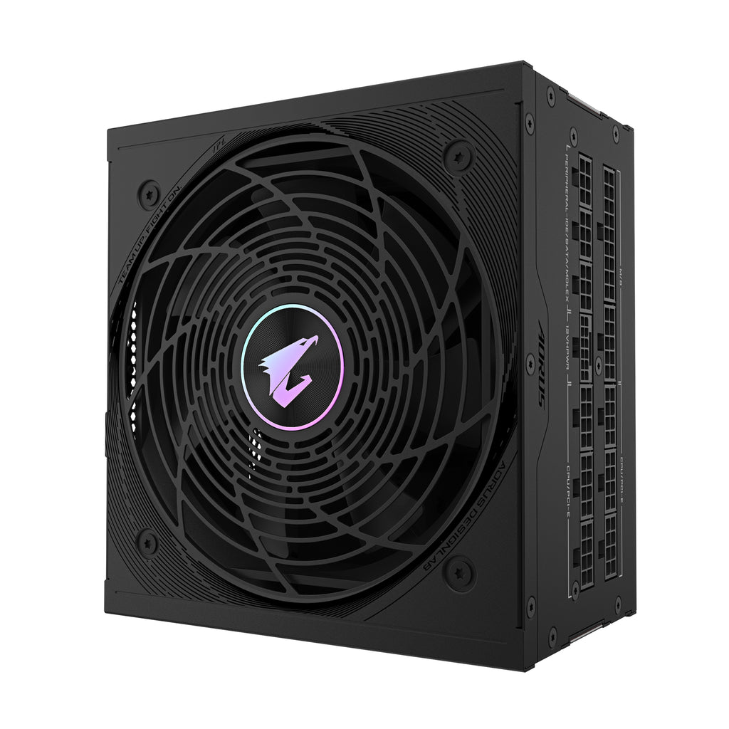 GIGABYTE AORUS ELITE P850W Alimentation - PCIe 5.0, 80 PLUS Platinum, Conception entièrement modulaire, Ventilateur de 120 mm, Compatible ATX 3.0, Prise EU