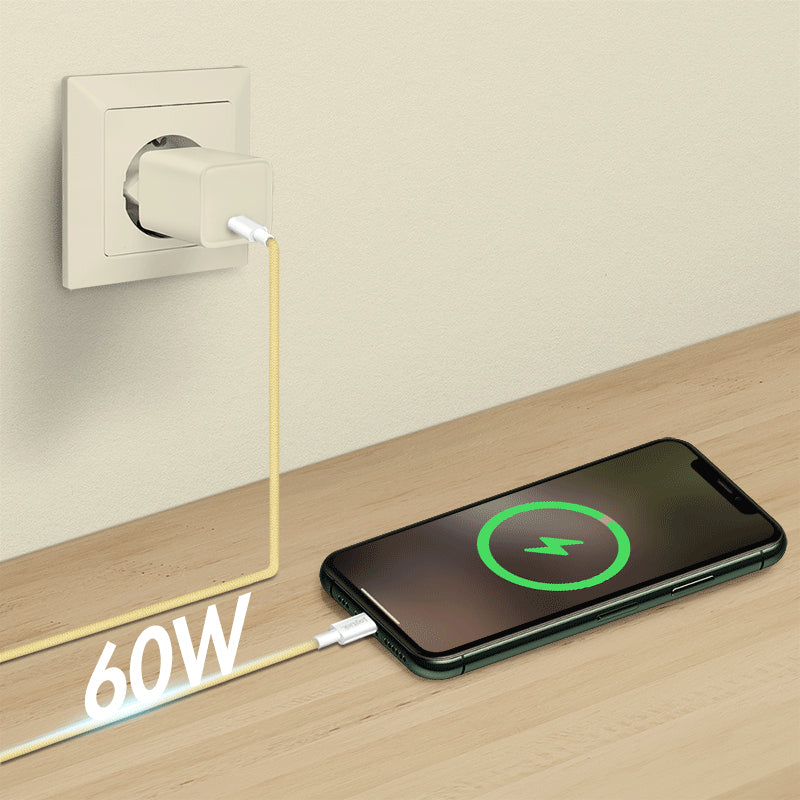LogiLink CU0349 câble USB USB 2.0 1 m USB C 0,48 Gbit/s 60 W Jaune - vue 4